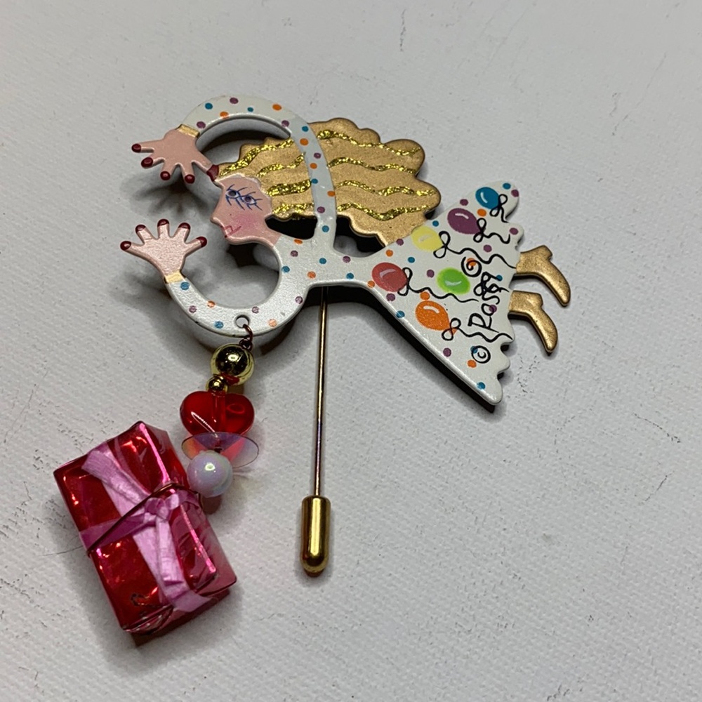 Karen Rossi fanciful flights birthday pin